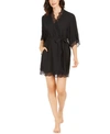 INC INTERNATIONAL CONCEPTS LACE TRIM SHORT ROBE, CREATED FOR MACY'S