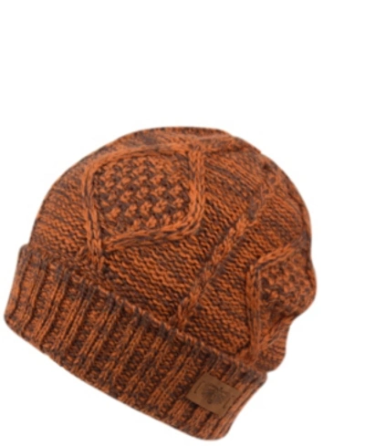 Angela & William Beanie With Sherpa Lining In Rust