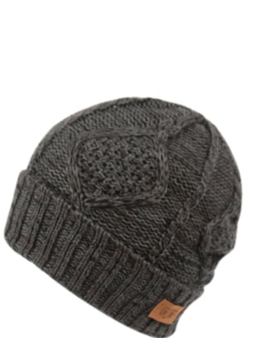 Angela & William Beanie With Sherpa Lining In Multi Charcoal
