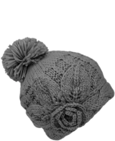 Angela & William Wool Blend Earflap Cap With Sherpa Lining In Charcoal