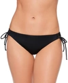 Salt + Cove Juniors' Lace-up Hipster Bikini Bottoms, Created For Macy's In Black