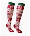 LOVE SOCK COMPANY WOMEN'S KNEE HIGH SOCKS WITH SNOWFLAKES AND REINDEER DESIGNS