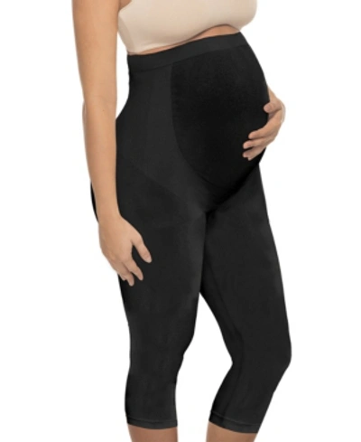 Annette Women's Full Coverage Maternity Capri Legging In Black