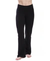 American Fitness Couture Women's High Waist Comfortable Bootleg Yoga Pants In Black