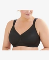 Glamorise Full Figure Plus Size Magiclift Wirefree T-shirt Bra 1080 In Black