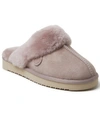 Dearfoams Sydney Water Resistant Genuine Shearling Scuff Slipper In Pink