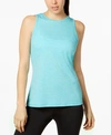 IDEOLOGY WOMEN'S ESSENTIALS HEATHERED KEYHOLE-BACK TANK TOP, CREATED FOR MACY'S