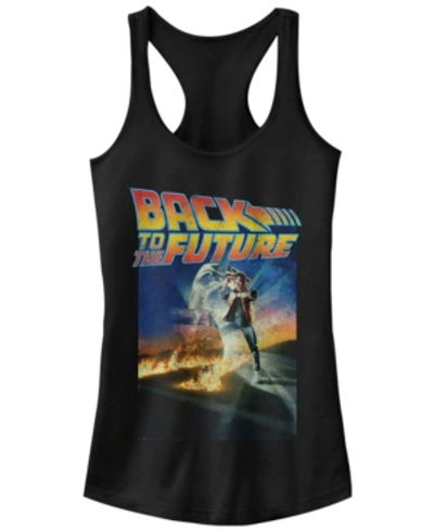 Fifth Sun Juniors Back To The Future Classic Poster Ideal Racer Back Tank In Black