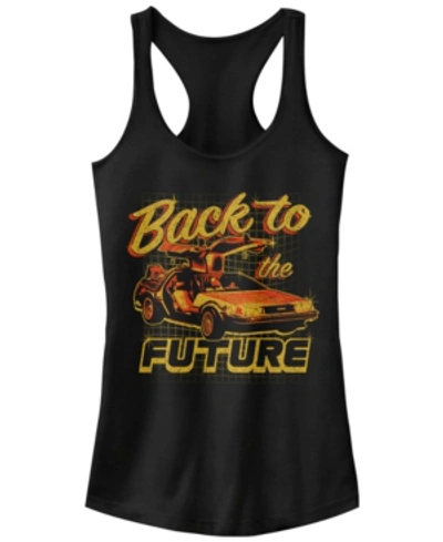 Fifth Sun Juniors Back To The Future Car Ideal Racer Back Tank In Black