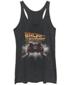 FIFTH SUN BACK TO THE FUTURE RETRO DELOREAN PEEL OUT TRI-BLEND RACER BACK TANK