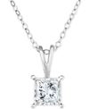 TRUMIRACLE DIAMOND PRINCESS 18" PENDANT NECKLACE (1/2 CT. T.W.) IN 14K WHITE, YELLOW, OR ROSE GOLD