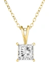 TRUMIRACLE DIAMOND PRINCESS 18" PENDANT NECKLACE (1/2 CT. T.W.) IN 14K WHITE, YELLOW, OR ROSE GOLD