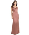 DESSY COLLECTION COWLNECK SLEEVELESS MAXI DRESS