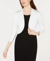 Jessica Howard Open-front Cropped Cardigan In White