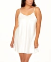 ICOLLECTION ICOLLECTION PLUS SIZE ULTRA SOFT SATIN CHEMISE LINGERIE WITH ADJUSTABLE STRAPS