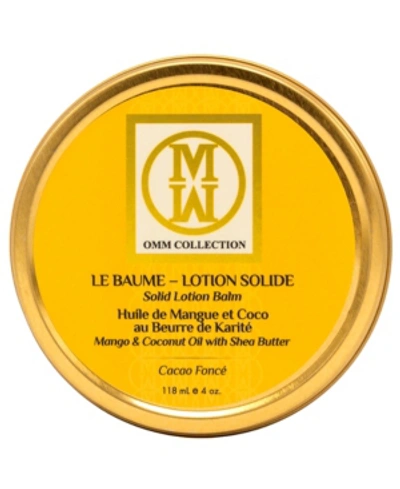 Omm Collection Dark Chocolate Solid Lotion Balm, 3 oz