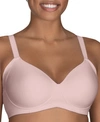 Vanity Fair Women's Beauty Back Full Figure Wirefree Extended Side And Back Smoother Bra 71267 In Sheer Quartz