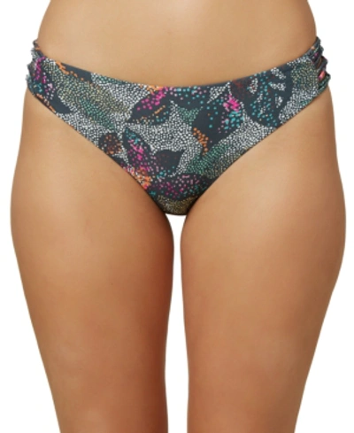 O'neill Juniors' Sandrine Printed Strappy-side Bikini Bottoms Women's Swimsuit In Multi