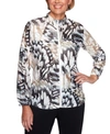 ALFRED DUNNER CLASSICS ABSTRACT BUTTERFLY PRINTED JACKET