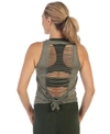 AMERICAN FITNESS COUTURE GET SHREDDED LASER CUT OPEN BACK TANK