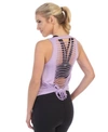 AMERICAN FITNESS COUTURE GET SHREDDED LASER CUT OPEN BACK TANK