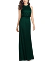 Dessy Collection Sleeveless Blouson Bodice Trumpet Gown In Green