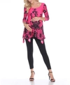 White Mark Maternity Ganette Tunic In Pink
