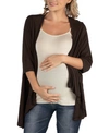 24SEVEN COMFORT APPAREL ELBOW LENGTH SLEEVE MATERNITY OPEN CARDIGAN