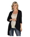 24SEVEN COMFORT APPAREL ELBOW LENGTH SLEEVE MATERNITY OPEN CARDIGAN