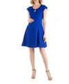 24SEVEN COMFORT APPAREL MATERNITY DRESS WITH KEYHOLE NECK