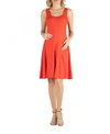 24SEVEN COMFORT APPAREL A LINE SLIM FIT AND FLARE MATERNITY DRESS