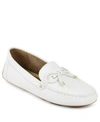 Aerosoles Brookhaven Loafer With Bow Women's Shoes In White Leather