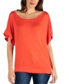 24seven Comfort Apparel Maternity Loose Fit Dolman Top With Wide Sleeves In Animal Print
