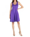 24SEVEN COMFORT APPAREL A-LINE FIT AND FLARE MINI DRESS