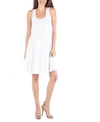 24seven Comfort Apparel Maternity A-line Slim Fit And Flare Dress In White