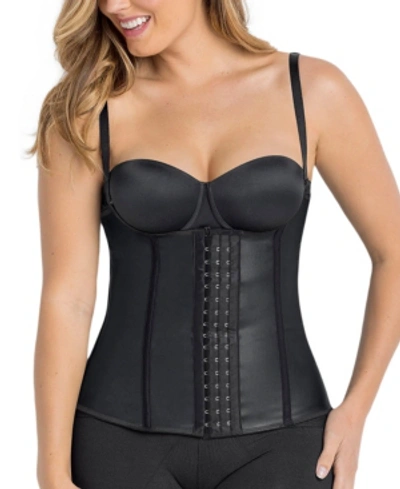 Leonisa Latex Waist Trainer Vest - Extra-firm Compression In Black