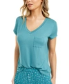 ALFANI ULTRA-SOFT KNIT PAJAMA TOP, CREATED FOR MACY'S