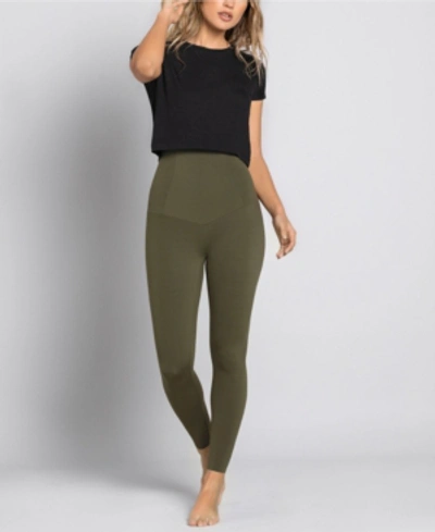Leonisa Extra High Waisted Firm Compression Legging In Dark Green