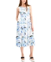 ALFANI PRINTED FIT & FLARE DRESS, CREATED FOR MACY'S