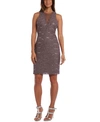 NIGHTWAY NIGHTWAY SEQUINED LACE COCKTAIL DRESS