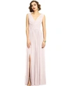 DESSY COLLECTION SHIRRED CHIFFON GOWN