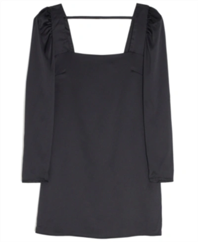 Danielle Bernstein Long-sleeve Mini Dress, Created For Macy's In Black