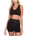 Hauty Fire Pattern Bralette And Bikeshort 2pc Set, Online Only In Black