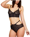 HAUTY MESH CUTOUT HOOK & EYE BRIEF UNDERWEAR, ONLINE ONLY