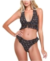 Hauty Halter Bralette And Underwear 2pc Set, Online Only In Black