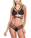 Hauty Women's Caged Bralette & Underwear Set, Online Only In Black