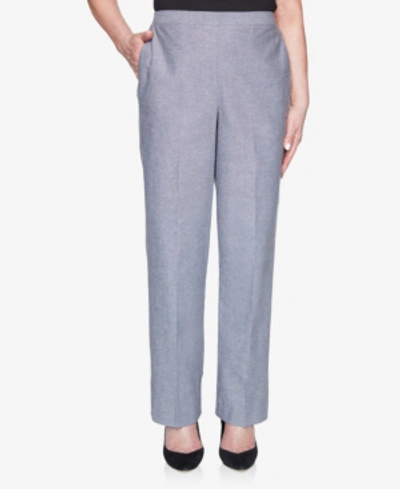 Alfred Dunner Women's Missy French Bistro Proportioned Medium Pant In Gray