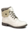 Cliffs By White Mountain Duena Faux Shearling Trimmed Hiking Boot In Winter White