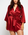 ICOLLECTION ICOLLECTION PLUS SIZE ULTRA SOFT SATIN LOUNGE AND POOLSIDE ROBE