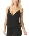 Coco Reef Chroma Wrap-tie One-piece Swimsuit In Black